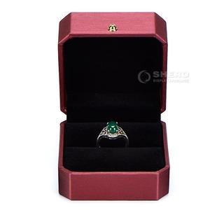 Octagonal Pu Leather Jewelry <b>Boxes</b> for Rings Pendants Bracelets with <b>Soft</b> Velvet Lining High End Jewelry Display - Product Image 2