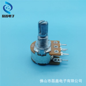 โพเทนชิโอมิเตอร์แบบหมุน Wh148 1 ช่อง 5 ขา แบบปลายงอ พร้อมสวิตช์ แกนเกลียว M8x0.75 สำหรับอุปกรณ์อิเล็กทรอนิกส์ - Product Image 4