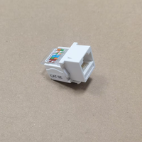 Adaptador de conector trapezoidal sin herramientas RJ45 Cat5e, esquema de cableado codificado por colores, soporte a presión, piezas de Telecomunicaciones