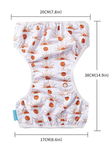 <span class=keywords><strong>Couche</strong></span> de bain lavable en tissu pour bébé Happy Flute, imprimée, réutilisable, avec protection anti-fuite et matière douce et respirante, 27-35 lbs - Product Image 2