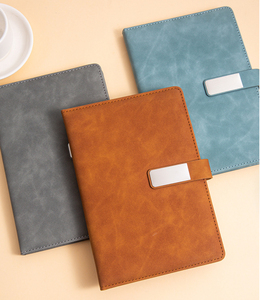 IStapromo Gifts New Arrival Colorful Leather Business Notebook Elegant Penholder Meeting Notebook Portable Record Office - Product Image 2