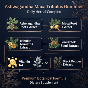 Gomitas de Ashwagandha, Maca y Tribulus Complex OEM ODM, 60 Unidades, Proveedor de Marca Privada al por Mayor - Product Image 2
