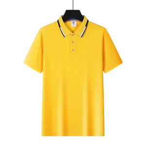 Custom Modieuze Beste Kwaliteit Comfortabele Regular Fit Geribbelde Halslijn Poloshirt Lounge Poloshirt Heren