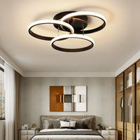 Plafonnier LED Nordique Design Minimaliste Moderne 2025 pour Salon, Chambre Parentale, Salle à Manger, Bureau, Balcon, Cuisine avec Base en Fer