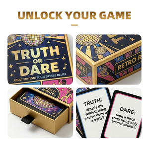 Presse allemande Heidelberg 8 couleurs avec vernis UV sélectif CPSIA – Impression personnalisée ludique pour cartes de vérité <span class=keywords><strong>ou</strong></span> de défi pour le camping en plein air - Product Image 3