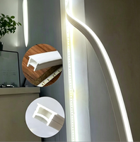 Perfil de Aluminio para Tiras LED, Carcasa de Extrusión, Montaje en Techo de Cine, Placa de Yeso, Iluminación Decorativa para Exteriores