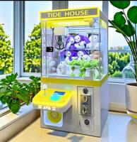 Machine à griffes commerciale moderne Tide House à monnayeur, avec éclairage LED, pour jouets en peluche et distributeur de cadeaux, pour centre de jeux, personnalisable en anglais
