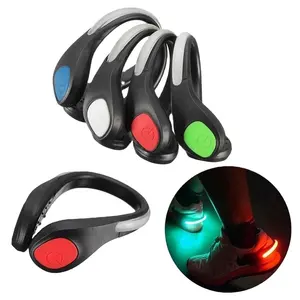 Free Shipping LED Luminous Shoe Clip Outdoor Bicycle LED Luminous Night Running Shoe Safety Clips Cycling Sports Warning Light