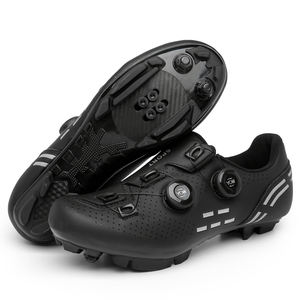 Chaussures de vélo d'intérieur et d'extérieur, semelle dure <span class=keywords><strong>orange</strong></span>, respirantes, déverrouillées, chaussures de vélo de <span class=keywords><strong>route</strong></span>, chaussures de vélo de montagne avec crampons - Product Image 3