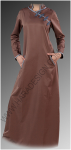 Última Abaya de Tela de Bambú Ecológica, Estilo Étnico de Oriente Medio, Talla Única, Túnica Musulmana/Jubah Larga para Mujer Adulta - Product Image 3