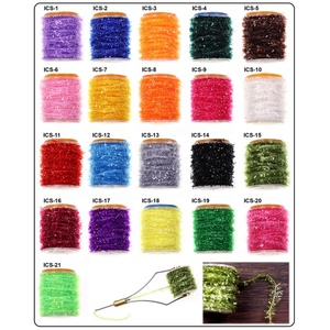 21 màu Fly buộc Ice Chenille Streamer marabou Jig Fly & lure làm đèn Flash Dòng công cụ đánh cá & phụ kiện - Product Image 2