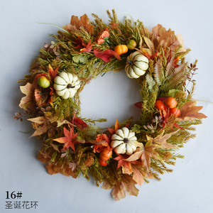 Pumpkin <strong>Wreaths</strong> <strong>for</strong> <strong>Front</strong> <strong>Door</strong> Handmade Green Leaves <strong>Wreath</strong> <strong>for</strong> <strong>Spring</strong> and All Seasons Greenery Floral <strong>Wreath</strong> <strong>for</strong> Wall - Product Image 5
