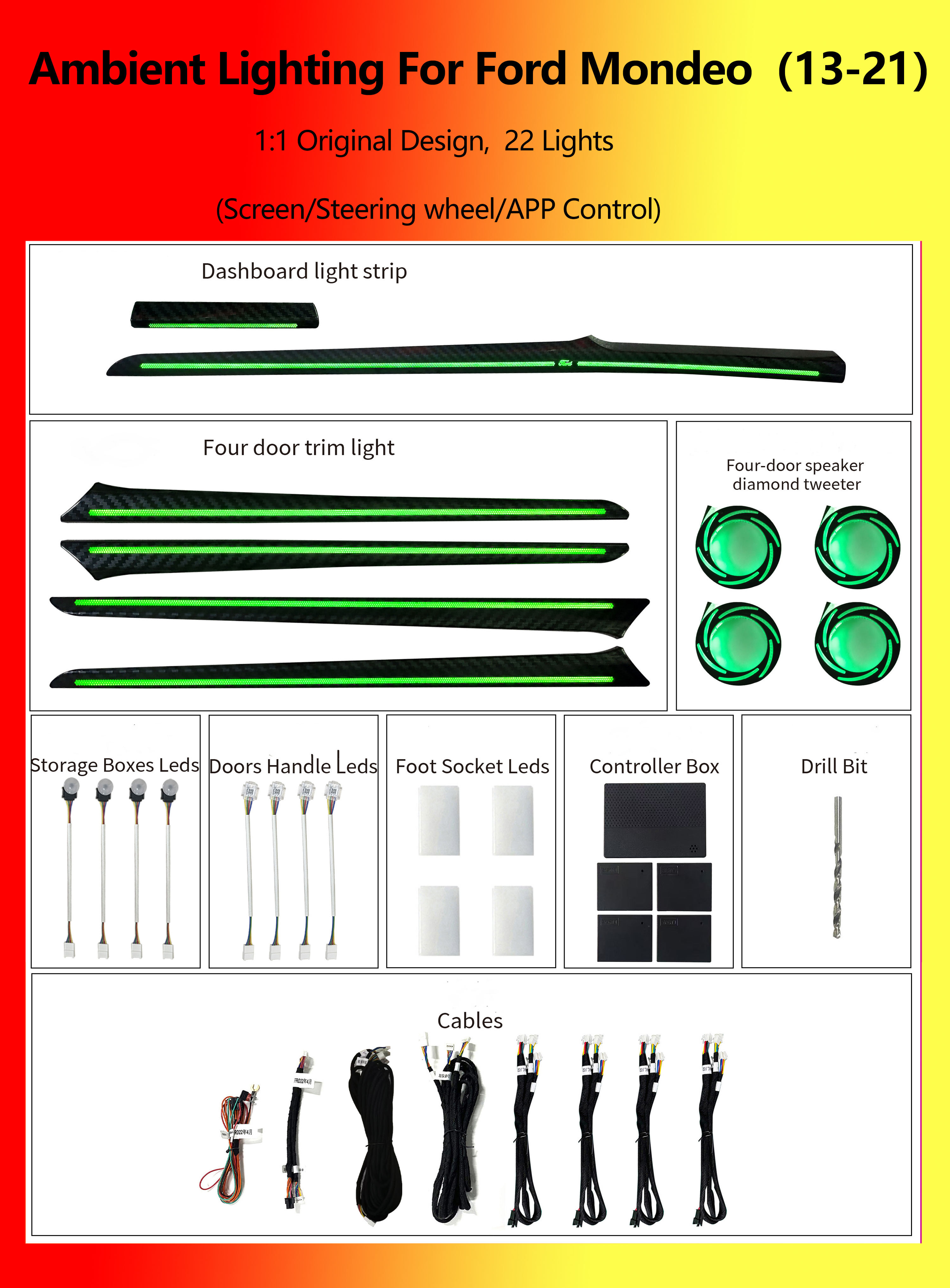 Ford Mondeo RGB 22 lumières