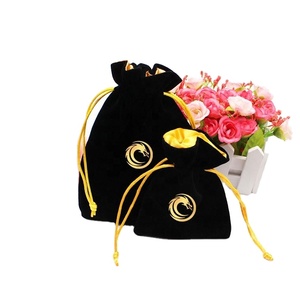 Hot Selling Recyclable Velvet Drawstring <b>Gift</b> <b>Bag</b> with Satin Lining Customizable Size & Color for Necklaces - Product Image 1