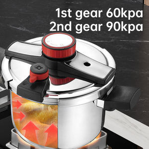 Une clé d'ouverture et de fermeture Étrier Commercial en acier inoxydable 304 Induction de gaz de qualité alimentaire Autocuiseur Pot avec poignée - Product Image 3