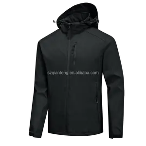 AQTQ Custom 3 In 1 Fleece Lined Hooded Rain Jackets Hiking Travel Outdoor Raincoat Hard Shell Waterproof Jacket