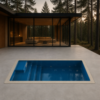 Piscine modulaire en fibre de verre de 20 pieds, piscine hors sol en PRV pour villas, hôtels et projets commerciaux extérieurs