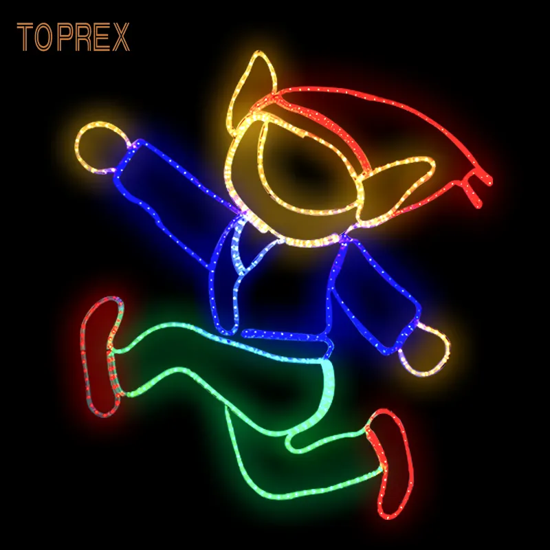 Toprex Led Kerst Outdoor Kleurrijke Display 2d Vakantie Motief Licht Elf