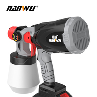 Pistolet de peinture électrique portable sans fil NANWEI pour la peinture automobile, pulvérisateur de peinture, peinture, batteries lithium-ion 18v