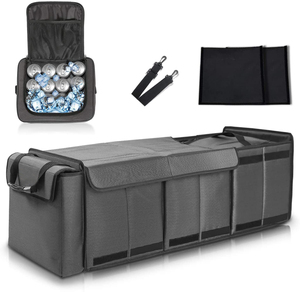 Heavy Duty Multi Purpose Portable Insulation Cooler Bag Collapsible Ecommerce Goods Bags Cargo Storage Box Car Trunk Organizer
