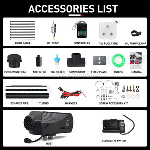 Calentador de Aire Diésel para Auto Hcalory 12V y 24V, 5-8KW, Autónomo, con Pantalla LCD Grande y Interruptor de Perilla, para SUV, RV, Almacén - Product Image 2