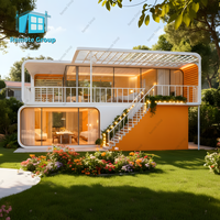 Maison préfabriquée de 40 pieds la plus populaire en Chine, villas portables personnalisables, maison-conteneur type cabine, porte en alliage, hôtel moderne à vendre