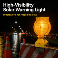 Vente en gros de feux clignotants solaires, feux de signalisation solaires pour barricades, feux de signalisation solaires pour cônes de circulation