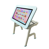 Table d'apprentissage et de jeu intelligente Polikids avec écran tactile LED, Wi-Fi intégré, design portable - Grande table d'apprentissage interactive