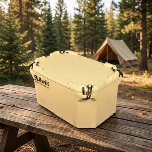 Conteneurs à poisson en plastique écologiques Allwin 100L avec préservation de la fraîcheur Beige/Bleu Conteneur de stockage de poisson isolé 100L - Product Image 2