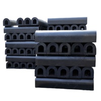 Pare-battages en caoutchouc de type D solides de haute qualité, norme ISO, 150x150mm, pour la sécurité des quais et des pontons des navires commerciaux