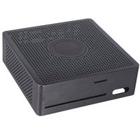 Caja de PC de Metal Cortada con Láser, Montada en la Pared, Personalizada para Juegos, con Cristal Curvo y Cuero, Gabinete de Escritorio Mini ITX de 19 Pulgadas