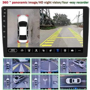 4 + 64G Android Xe Máy Ảnh 3D Màn Hình Cảm Ứng 9 ''GPS Stereo Microphone DVD Âm Thanh Máy Nghe Nhạc Video Recorder Android Đầu Đơn Vị 360 Máy Ảnh - Product Image 4
