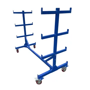 Canyou Rack de aço com rodas Hanyu Dupla face 4 camadas