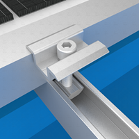 Penjepit Panel Surya Aluminium Alloy YZ 30mm 35mm, Penjepit Ujung Panel Surya, Penjepit Tengah Panel Surya untuk Pemasangan Atap Surya