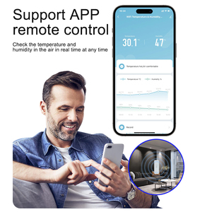 Sensor de Temperatura y Humedad WiFi y Zigbee SIXWGH, Monitor Inteligente para el Hogar, Control Remoto por Aplicación, Alerta por Voz, Compatible con <span class=keywords><strong>Alexa</strong></span>, Google Home y Tuya - Product Image 3