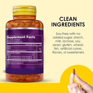 Complément alimentaire de haute qualité en gélules de GLUCOSAMINE & HUILE DE POISSON pour la santé des articulations, marque privée - Product Image 5