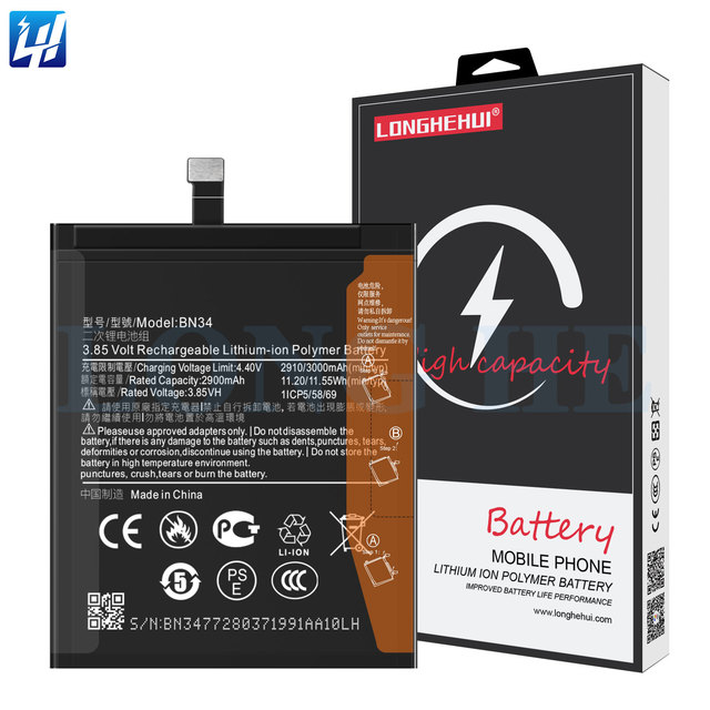 Good Quality Oem Mobile Phone Original for Xiaomi Redmi 5A Battery BN34