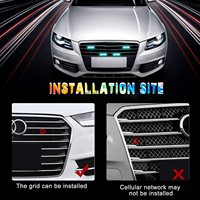 Grill frontal Led RGB, 4 Pods, 12V DC, 60 w, lumières stroboscopiques clignotantes, montage en Surface, application pour téléphone portable