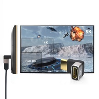 Adaptador HDMI en Ángulo Recto de 90 y 270 Grados, Macho a Hembra, Compatible con 8K60Hz 4K120Hz HDR HD, Conector Extensor HDMI