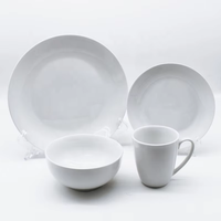 Service de vaisselle en céramique blanche, vaisselle en porcelaine en gros, assiette, plat, bol, tasse, service de vaisselle en céramique pour cadeau