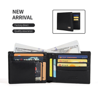 Dompet Kulit Asli Pria ODM Warna Hitam, Dompet Lipat Dua Kulit Asli, Banyak Slot Kartu, Kantong Koin, Pabrik Dompet Vintage