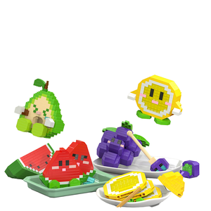 Brother kardeş meyve günlüğü yaşları 14 + hediye Nano yapı taşları eğitim modeli oyuncak ABS plastik 400-450 adet inşaat seti - Product Image 1