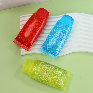 Ornement anti-stress à presser en tube scintillant, décoration étoile à paillettes pour soulager le stress - Product Image 4