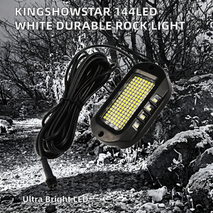 ไฟร็อคไลท์แบบกำหนดเอง 144 LED สีขาวบริสุทธิ์ DC12V 450 ซม. พร้อมชุดสายไฟเชื่อมต่อเร็ว กำลังไฟสูง สำหรับตกแต่งขอบล้อรถยนต์และรถบรรทุก - Product Image 2
