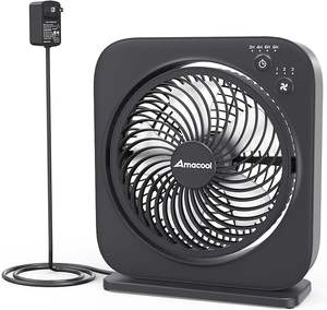 PANERGY <strong>Box</strong> <strong>Fan</strong>, 12 Inch <strong>Box</strong> <strong>Fan</strong> With 3 Adjustable Speeds &amp; 8HRS Time for Bedroom Bathroom Kitchen Office - Product Image 2