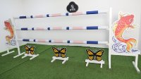 Vendre des sauts de chevaux en aluminium de 1.7m pour le spectacle équestre Jumping Horse Show Jumps Clôture Obstacles extérieurs