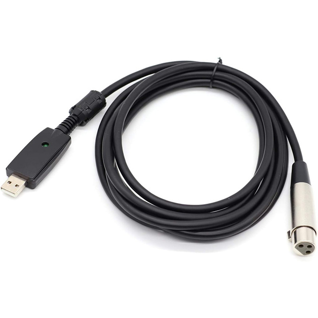 Utech USB to XLR Female 3 Pin Cable, XLR to USB Microphone Cable Studio Audio Cable for Instruments Recording Karaoke Singing