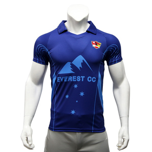 Venta caliente impresión sublimada llano barato Polo al por mayor Cricket Jersey diseño personalizado Cricket Shirt - Product Image 1