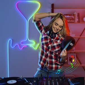 16.4FT IP65 Rated PVC <b>LED</b> Neon Flex Rope Light IC Chip Music Sync RGB App <b>Control</b> Wi-Fi CE 24V for Bedroom/Living Room Gaming - Product Image 2