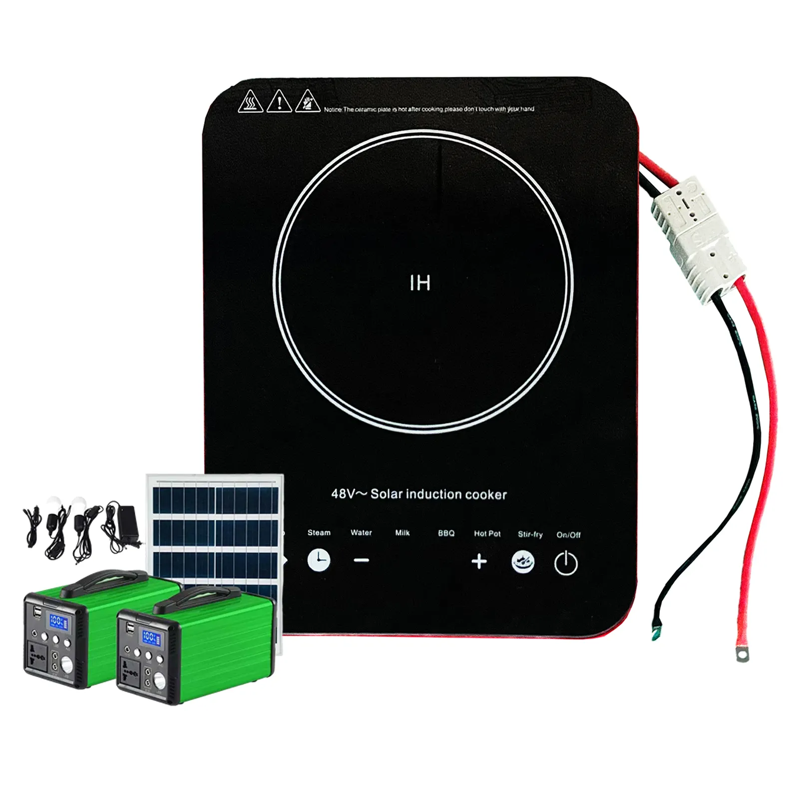 Dc 24V/48V Elektrische Inductiekookplaat Fotovoltaïsche Zonne-Energie Power Bank Dc Inductiekookplaat